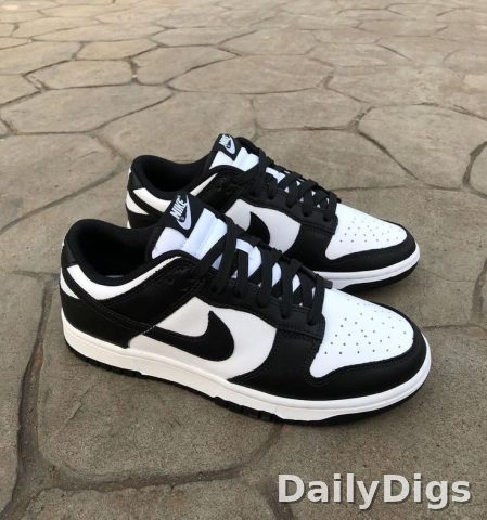 Чёрно-белые кроссовки в стиле Nike Dunk Low