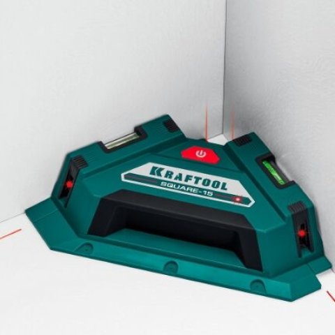 Лазерный угольник SQUARE-15, точность 0,3мм/м, KRAFTOOL 34705