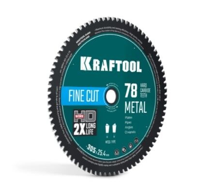 Диск пильный по металлу и стали 305х25.4мм, 78Т, KRAFTOOL 36954-305-25.4-76