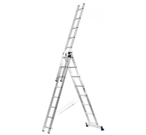 Лестница трехсекционная 12 ступеней 338/590/842см, АЛЮБЭСТ DLE312