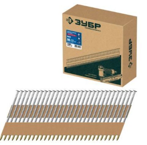 Реечные гвозди 90х3.1мм SN21рифленые оцинкованные 2010шт, ЗУБР 305396-90