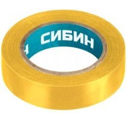 Изолента 10мх15мм желтая, СИБИН 1235-5