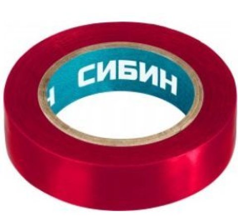 Изолента 10мх15мм красная, СИБИН 1235-3