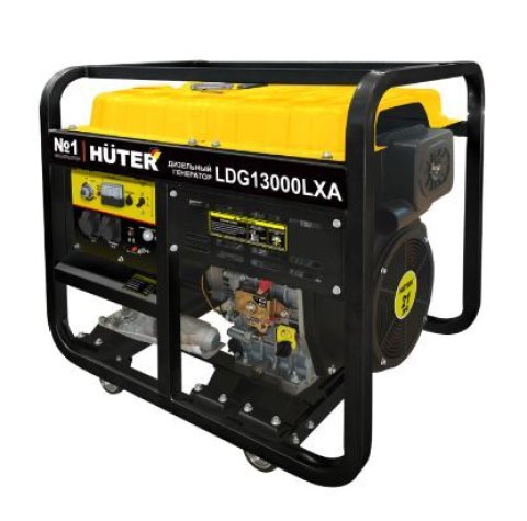 Генератор дизельный 8.5/9.5кВт 220В, с электрозапуском, HUTER LDG 13000LXА