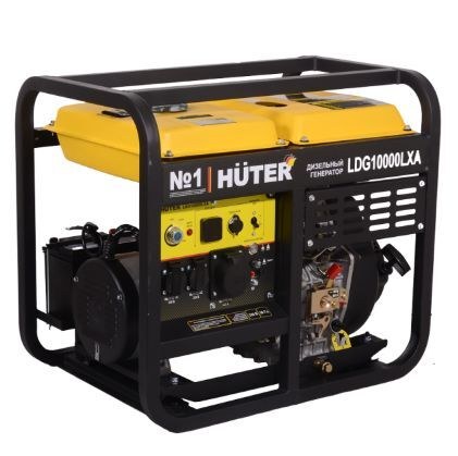 Генератор дизельный 7.5/8.5кВт 220В, с электрозапуском, HUTER LDG 10000LXА
