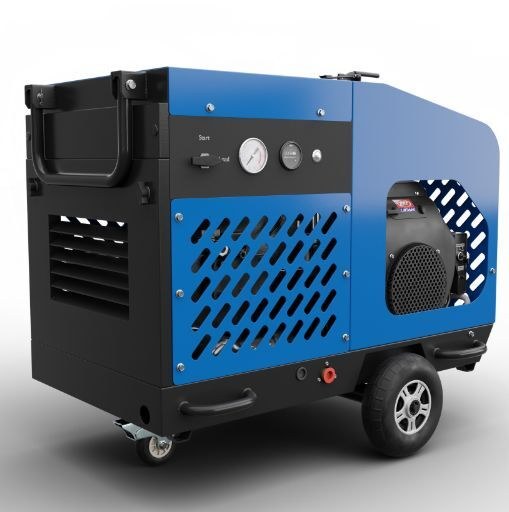 Винтовой компрессор 2.0м3/мин, бензиновый на шасси, 7 Бар, 20HP, DALI Borey20-7F