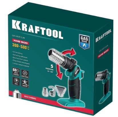 Газовый термофен 300-500гр KHG-500, KRAFTOOL 55528