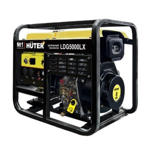 Генератор дизельный 3,0/3,3кВт 220В, с электрозапуском, HUTER LDG 5000LX