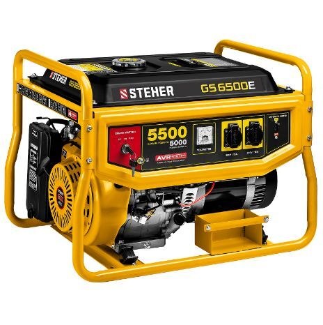 Генератор 5000/5500Вт 220 В с электростартером, STEHER GS-6500Е