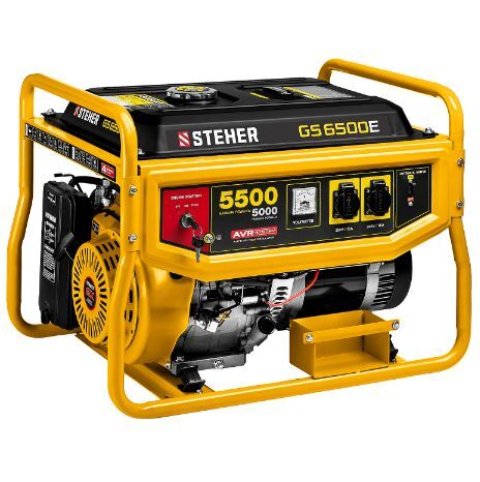 Генератор 5000/5500Вт 220 В с электростартером, STEHER GS-6500Е