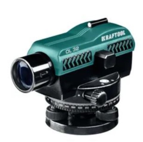 Оптический нивелир 122м увеличение 32Х OL-32, резьба 5/8", KRAFTOOL 34520