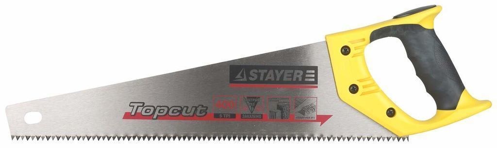 Ножовка по дереву, прямой зуб, 5 TPI (5мм) 450 мм, STAYER 1506_45_z02