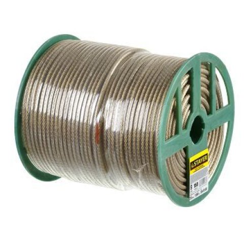 Трос d=2,5мм, L=200м, стальной в полимерной оболочке, STAYER 30410-25