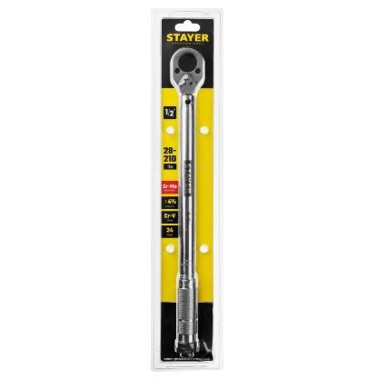 Динамометрический ключ 28-210Нм 1/2" +/-4%, STAYER 64064-210_z01