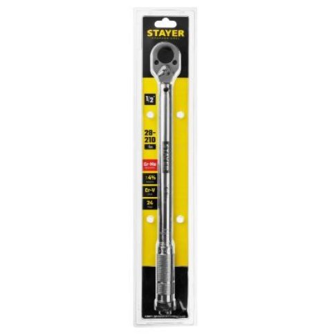 Динамометрический ключ 28-210Нм 1/2" +/-4%, STAYER 64064-210_z01