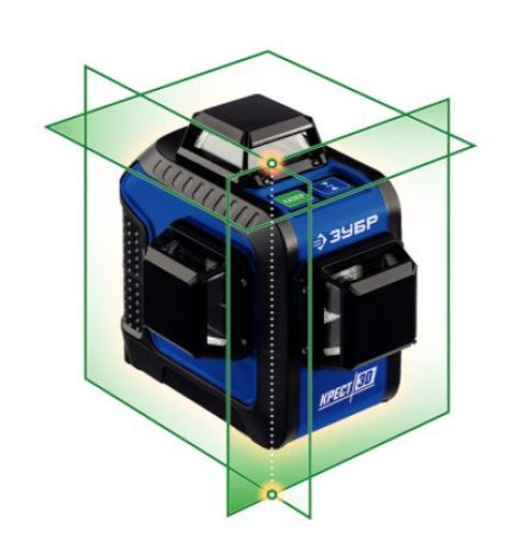 Зеленый нивелир лазерный 3D 20/70м, ЗУБР 34909