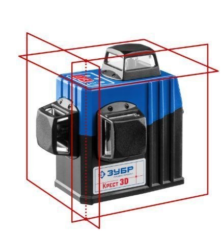 Нивелир лазерный 3D 20м (50м с приемником), 0,3 мм/м, ЗУБР 34908_z01