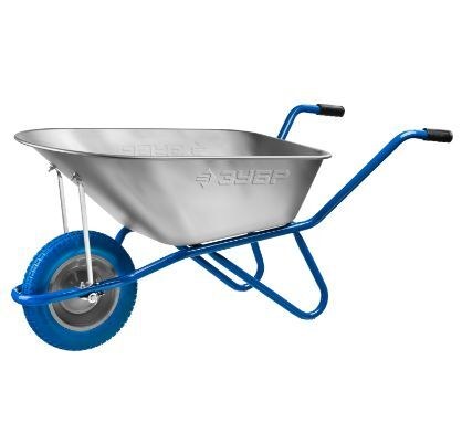 Тачка 90л/180кг садово-строительная, полиуретановое колесо, ЗУБР 39901_z01