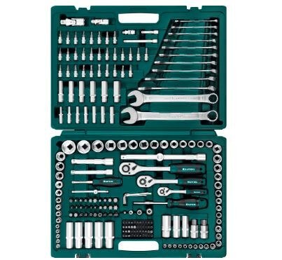 Торцовые головки и биты 216 предметов 1/2″+3/8″+1/4″, KRAFTOOL 27888-H216