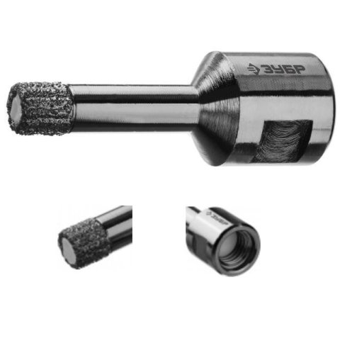 Коронка алмазная d=12мм/35мм по керамограниту посадка М14 ЗУБР 29865-12-М14