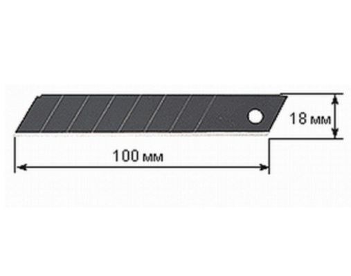 Лезвие 18мм EXCEL BLACK сегментированное, 8 сегментов, 50шт в боксе, OLFA OL-LBB-50