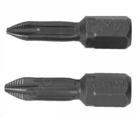 Биты PH2, 25мм 2 шт, хвостовик C 1/4", Cr-Mo сталь, KRAFTOOL 26121-2-25-2
