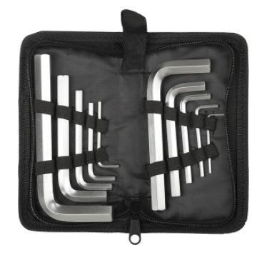 Ключи имбусовые короткие HEX 2-14мм, 10 предм, Cr-V, STAYER 2740-H10_z01