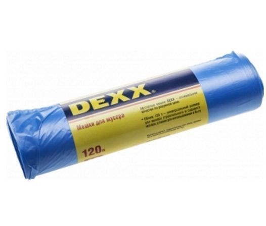 Мешки 120л 12мкм для мусора голубые 10шт, DEXX 39150-120