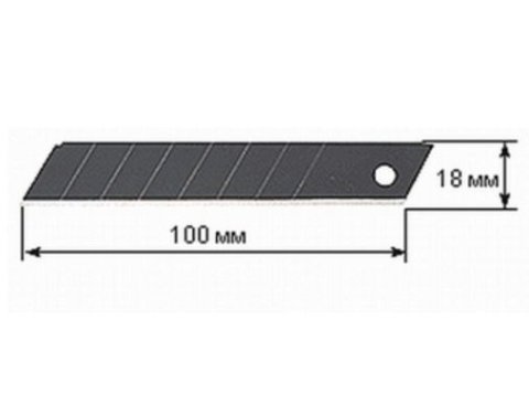 Лезвие OLFA BLACK MAX 8 сегментов, 18х100х0,5мм, 50шт, OLFA OL-LBB-50B