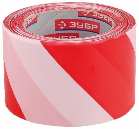 Сигнальная лента 75ммх200м красно-белая ЗУБР 12240-75-200