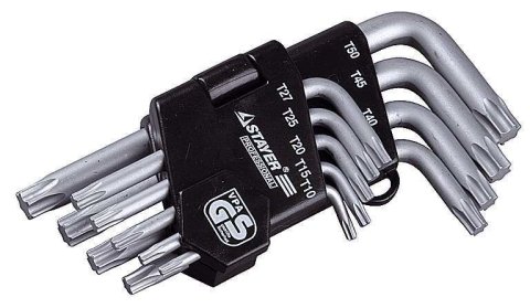 Ключи имбусовые длинные с шариком TORX Т10-Т50, 9 пред ЗУБР 2745-4-1_z01
