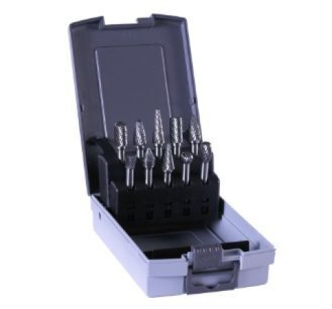 Набор из 10 борфрез из Tungsten Carbide K30. Захват 6мм, EUROBOOR RBS.110