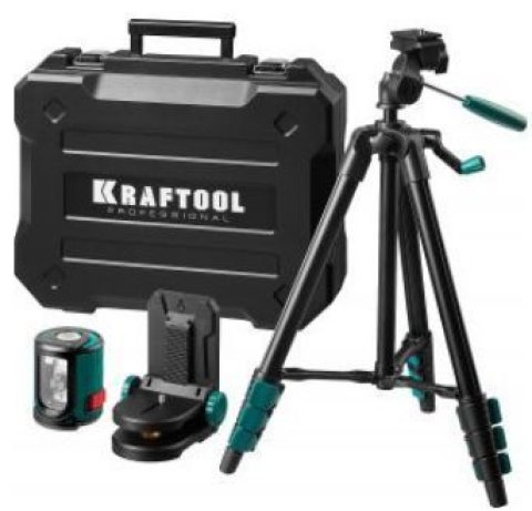 Нивелир лазерный CL-20 со штативом до 20 м, 0,2 мм/м, KRAFTOOL 34700-4