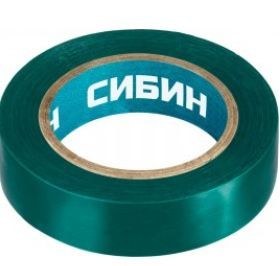 Изолента 10мх15мм зеленая, СИБИН 1235-4