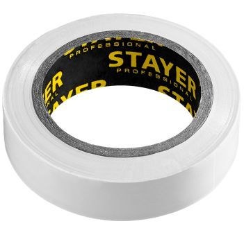 Изолента белая 10м 0,13х15мм, 5000 В, STAYER 12291-W
