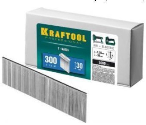 Гвозди для нейлера 35мм тип 300, 5000шт, KRAFTOOL 31785-35